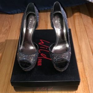 Iridescent Bling Peep Toe Heel